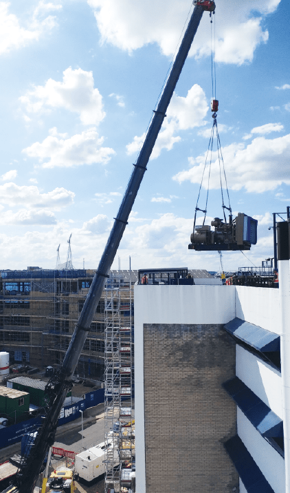 Craning a generator