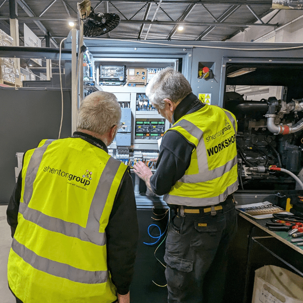 Engineers in an engineering workshop